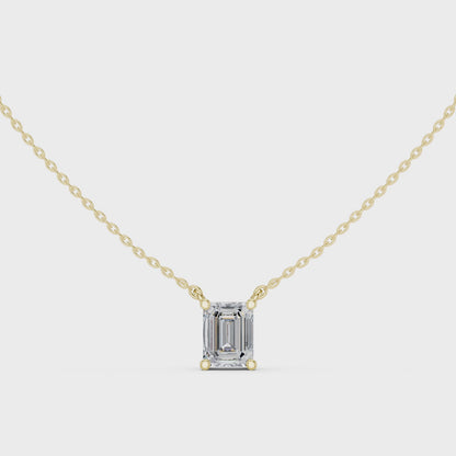 Basket Emerald Diamond Pendant Necklace