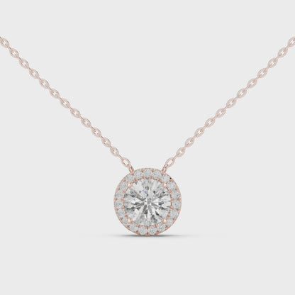 Luna Sunburst Diamond Pendant Necklace