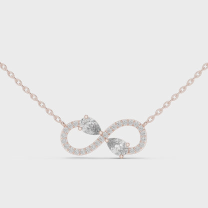 Infinity Celeste Diamond Pendant Necklace