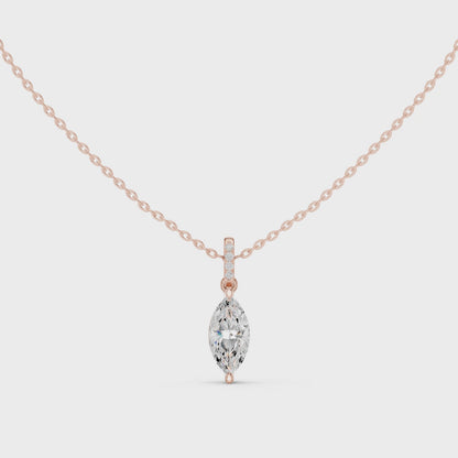 Marquise Diamond Pendant Necklace