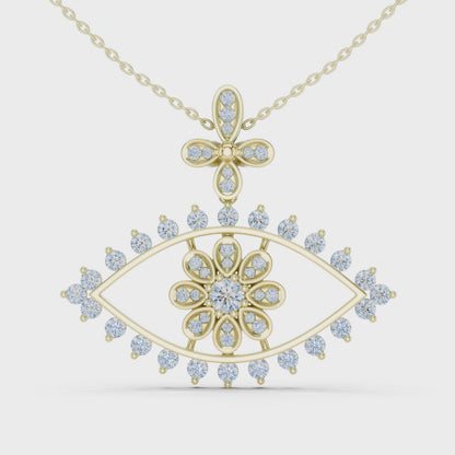 Mystique Evil Eye Diamond Pendant Necklace