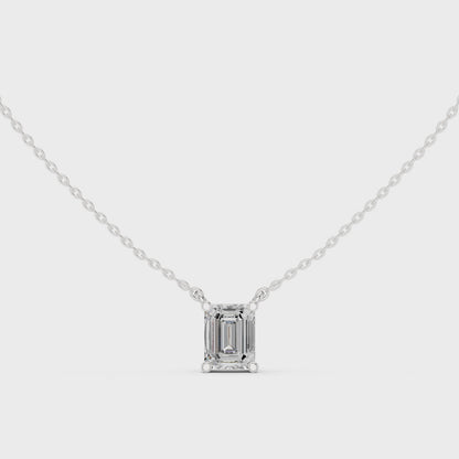 Basket Emerald Diamond Pendant Necklace