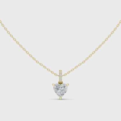 Heart Diamond Pendant Necklace