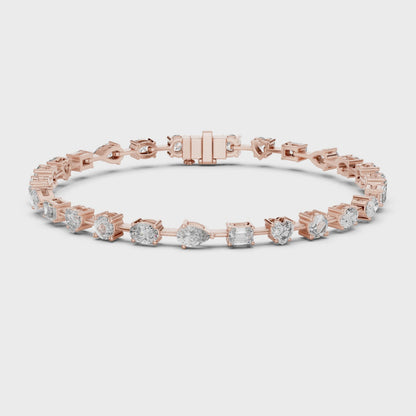 Mixed Shape Diamond Bracelet