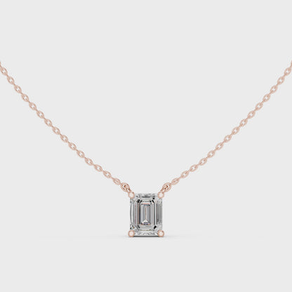 Basket Emerald Diamond Pendant Necklace
