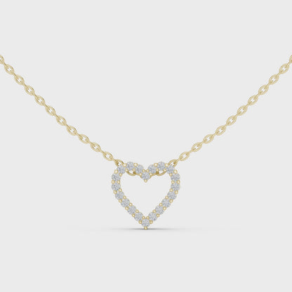Verona Open Heart Diamond Necklace