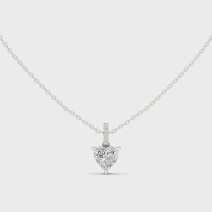 Heart Diamond Pendant Necklace