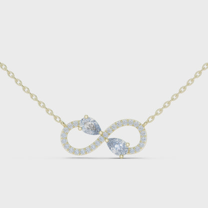 Infinity Celeste Diamond Pendant Necklace