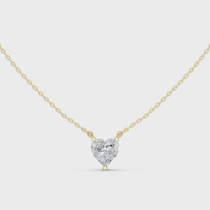 Basket Heart Diamond Pendant Necklace